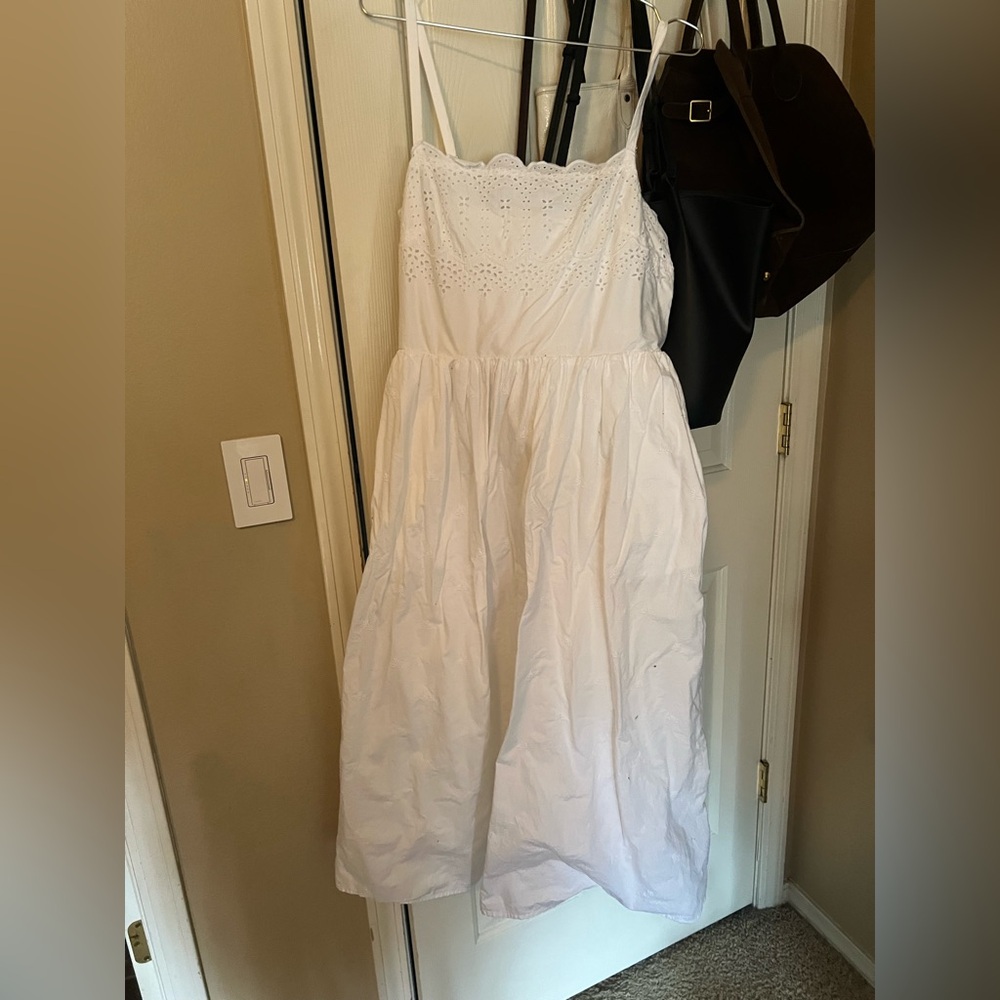 Gap poplin eyelet dress